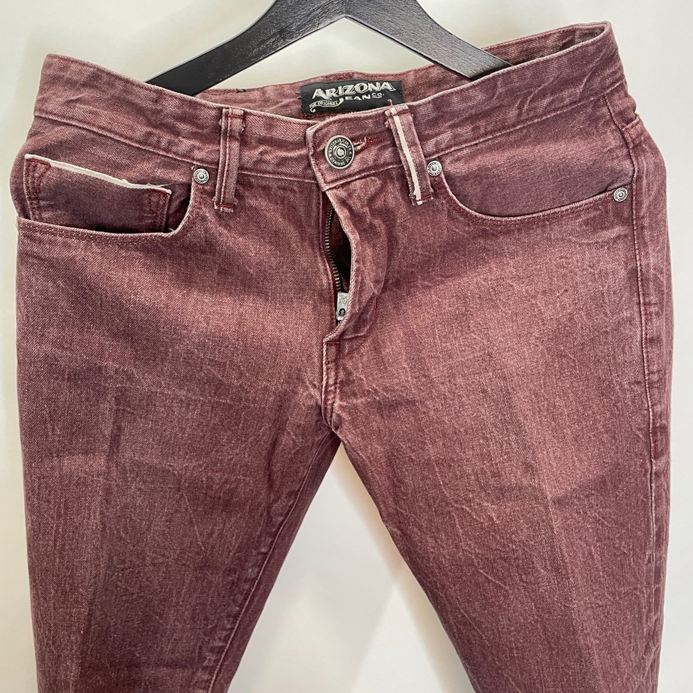 Arizona Jeans Maroon Color 29x32 Slim Straight